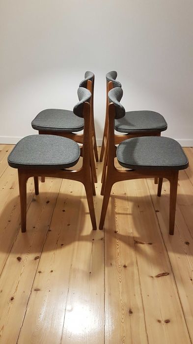 Krzesła PRL - autor Rajmund Hałas lata 60-70 vintage loft