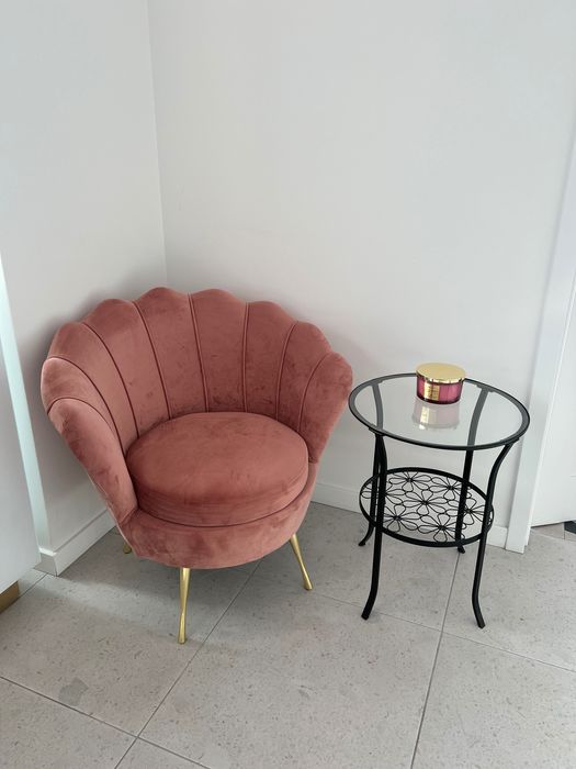 Zestaw 2 eleganckich foteli muszelka