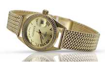 Złoty 14K zegarek damski z diamentami lwd078ydg&lbw003y Gdańsk