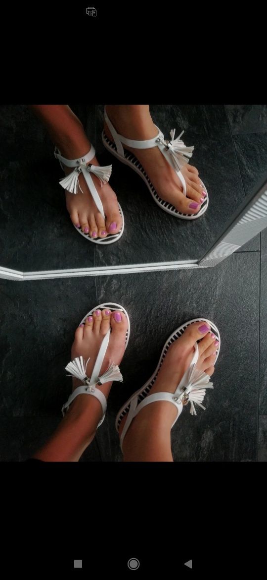 Sandały japonki gumowe modny wzór