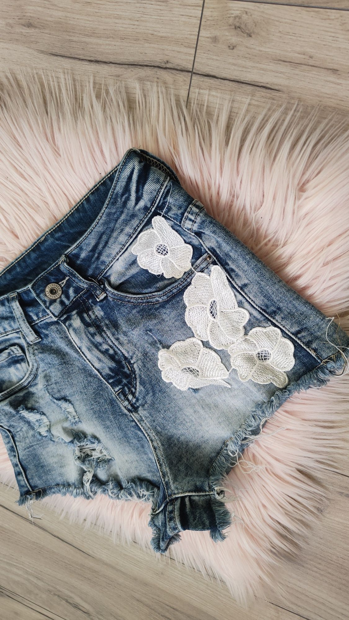 Jak nowe jeans wysoki stan XS szorty
