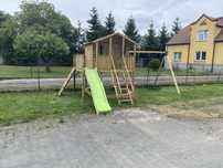 Domek Dla dzieci  piaskownica ślizg  huśtawka wspinaczka