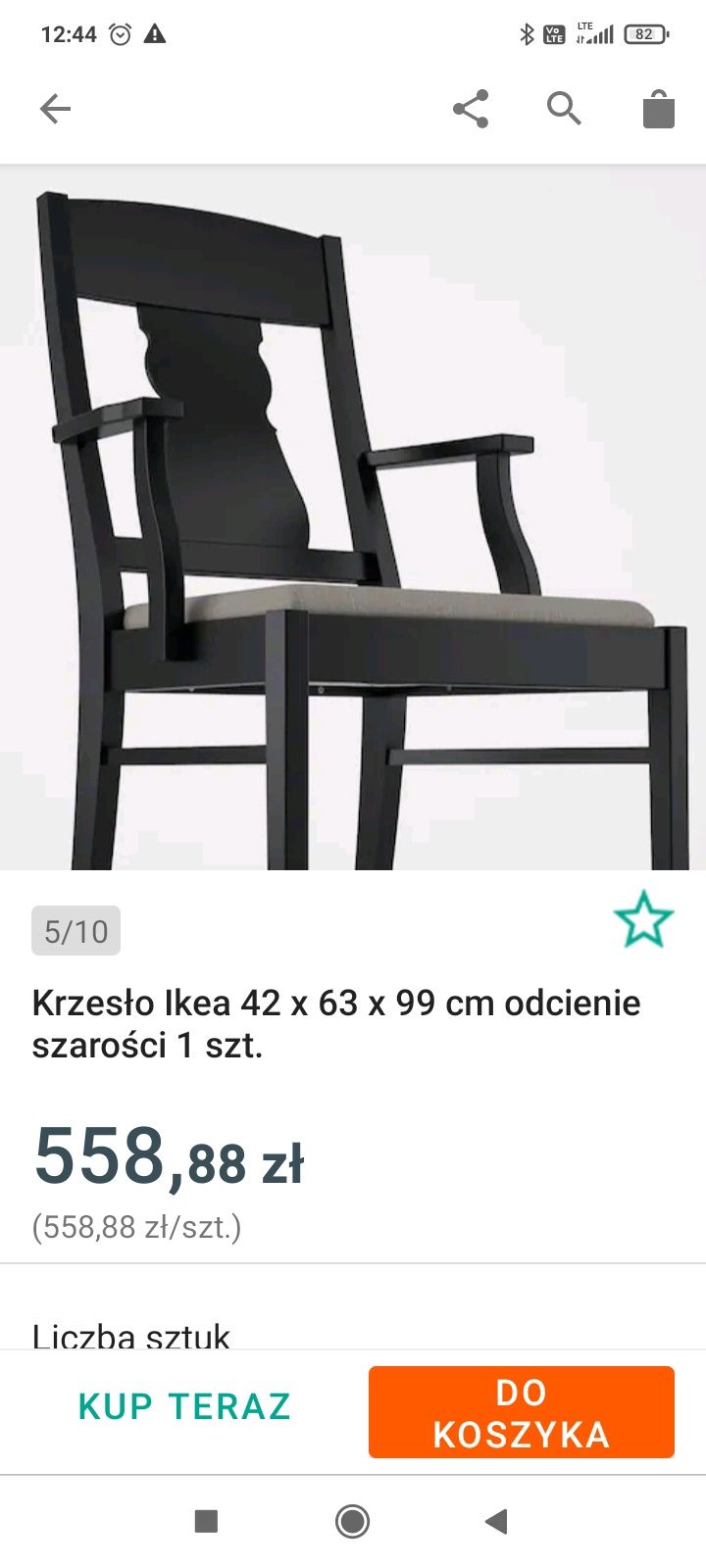 Nowy stół Ikea plus 4 krzesła