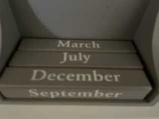 Calendário de madeira vintage desktop madeira mês mês