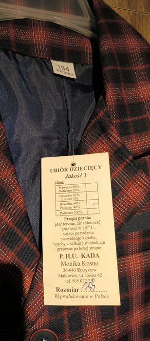 Marynarka chłopięca 134 cm