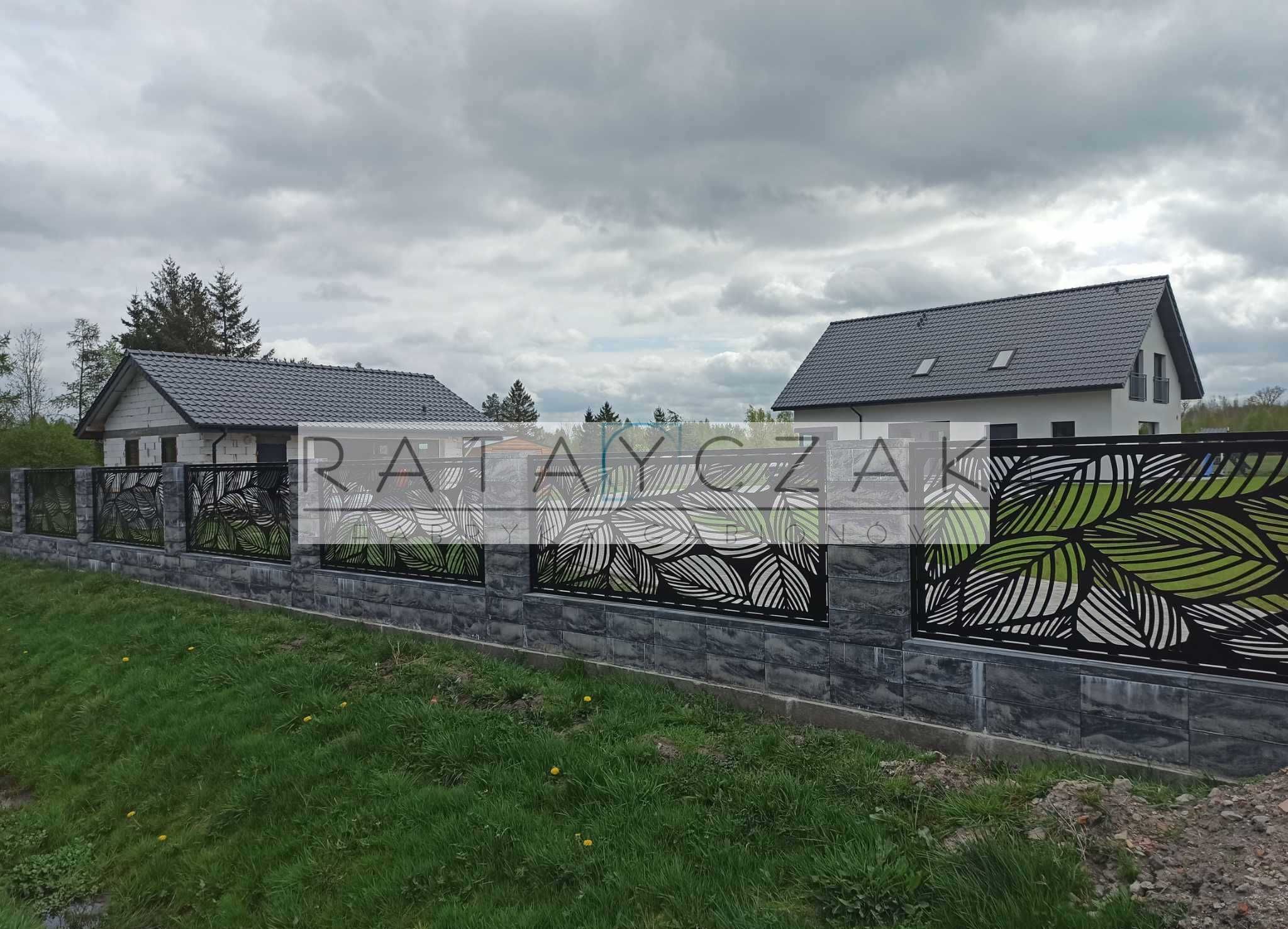Panel Przęsło Ogrodzenie Nowoczesne CNC Laser Wycinane 1,20m