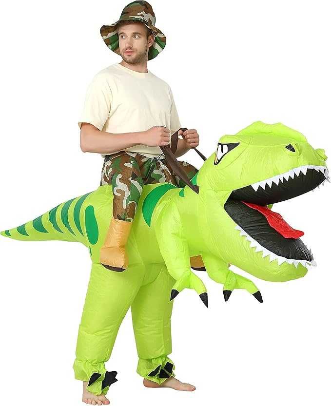Strój nadmuchiwany dmuchany dinozaur dino dla dorosłych JEŹDZIEC K337