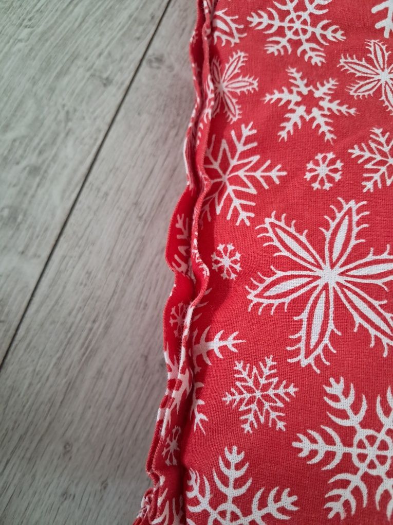 2 poduszki świąteczne ok. 35x35 ręcznie szyte