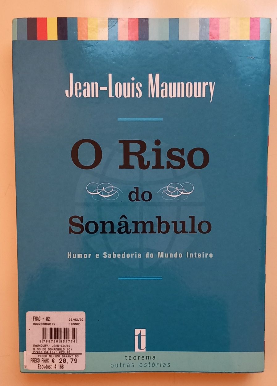 Livro "O Riso do Sonâmbulo" Jean Louis Maunoury