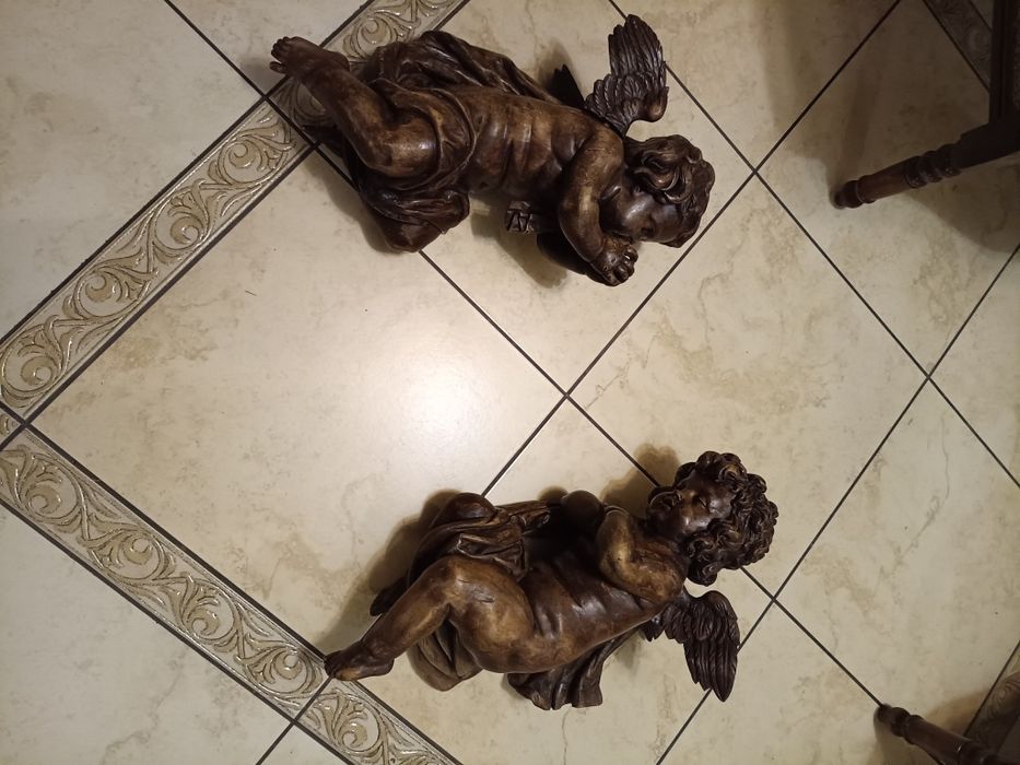 Stare anioły para XVIII wiek 58 cm