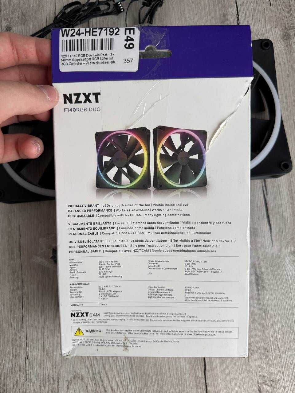 Двосторонні RGB вентилятори NZXT F140 (‎RF-D14DF-B1) 2 × 140mm
