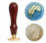 pieczęć, stempel do wosku, laku wzór piórko