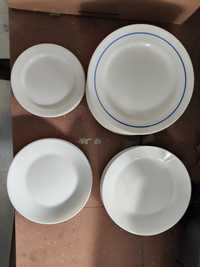 Pratos e taças brancas