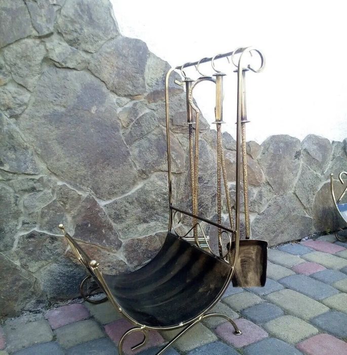 Каминный набор/ Дровниця, Набір для чистки камінів, печей, булерьянов