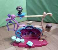 Littlest Pet Shop plac zabaw + 2 figurki
