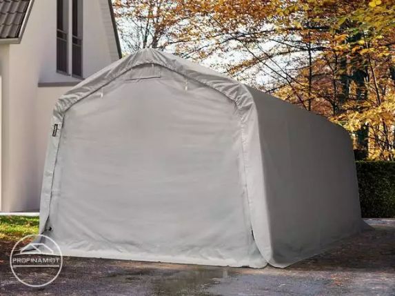 3,3x6m Namiot garażowy, schowek ogrodowy PVC 800 N, szary z statyką