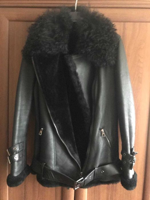 Дубленка жіноча натуральна. Авиатор. овечий мех. зимова