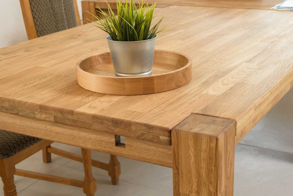 Stół prostokątny lity dębowy olejowany 140x90xh 75cm