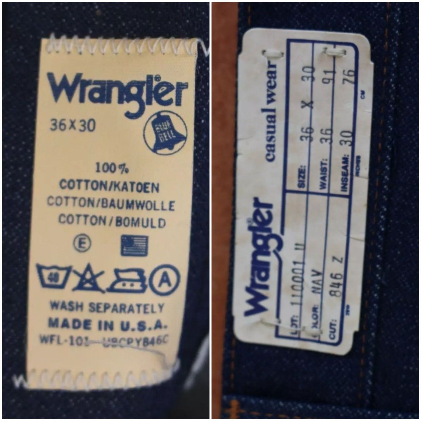 Винтажные джинсы Wrangler USA