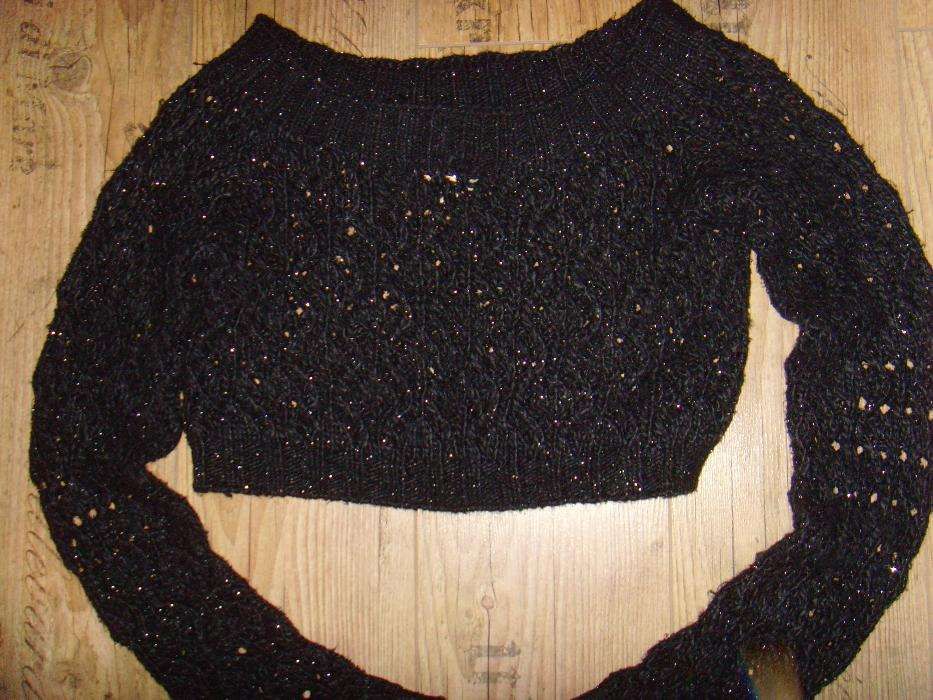 Krótki, ażurowy sweterek Cropp rozmiar L