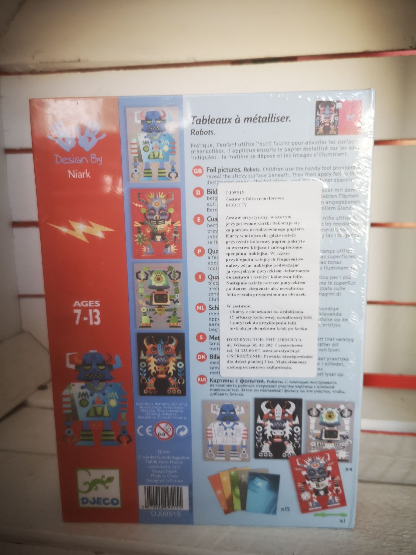 Djeco ROBOTY - zestaw artystyczny z folią transferową