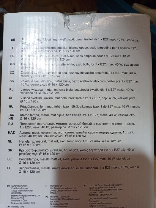Lampa SINGLE biała mat śr. 16 cm zamiast  120zł