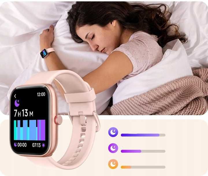 SMARTWATCH IDW20 1,91" HD Bluetooh rozmowy puls IP68 5ATM różowy