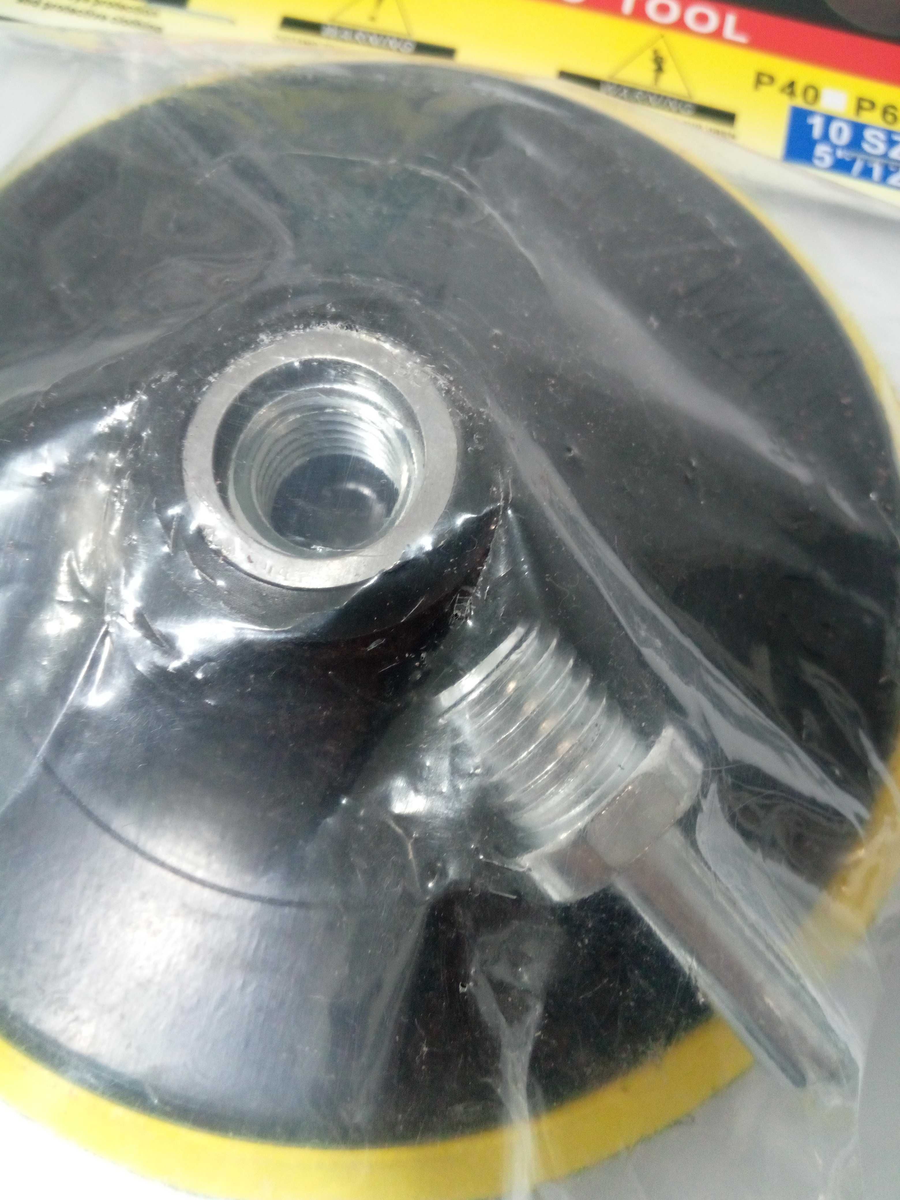 Dysk czepny na rzep do szlifierki wiertarki 125mm+ adapter 10 krążków