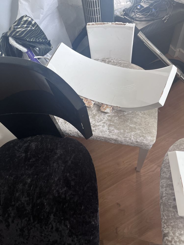 Conjunto de 6 cadeiras veludo