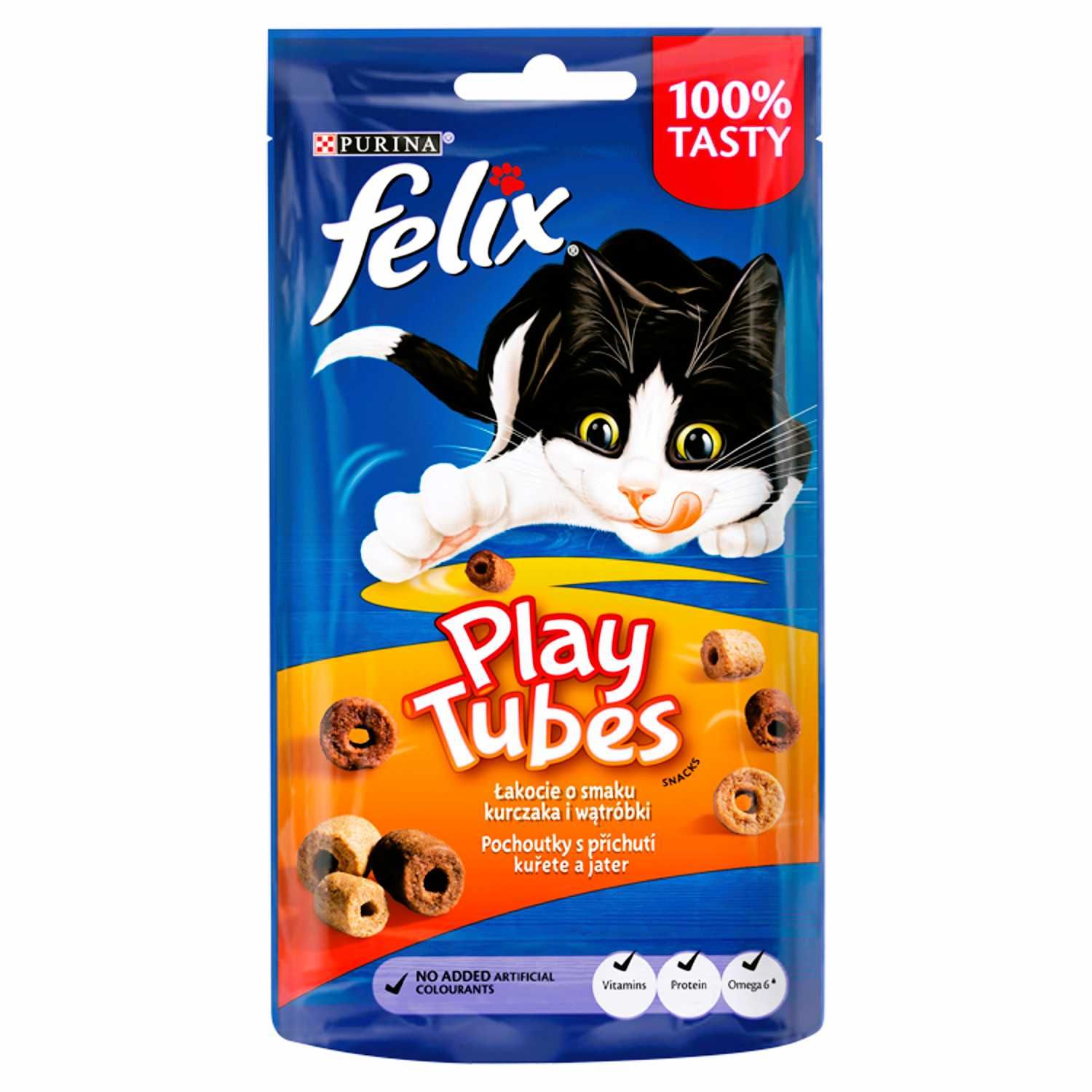 Przysmaki dla kota FELIX Play Tubes Party Mix Crispies 16 opakowań