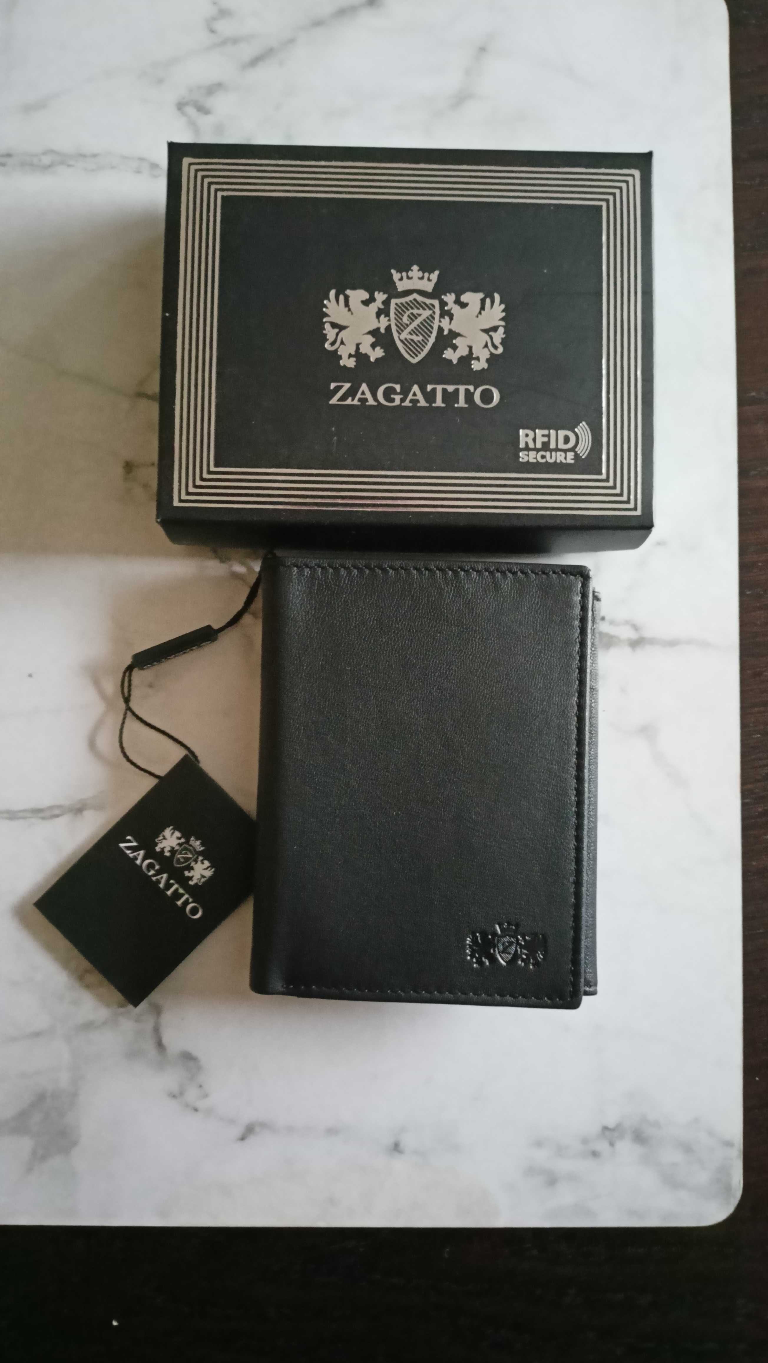 Nowy portfel skórzany Zagatto RFID