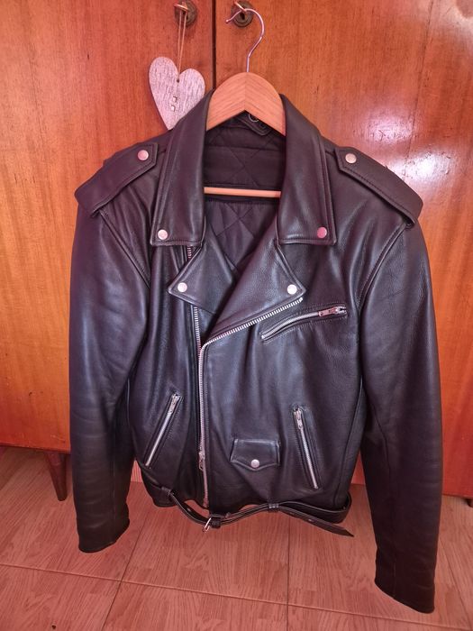 Blusão Motard de homem em pele