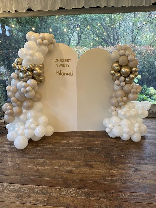 Dekoracja Balony ścianka Komunia chrzest balon