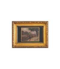 Pintura barco margem Paris Impressionismo | 1915