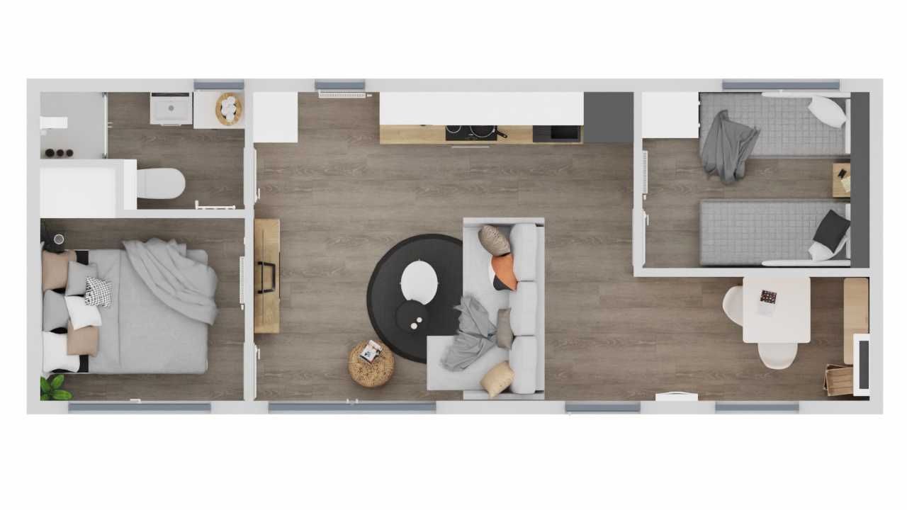 Dom Domek mobilny modułowy 40 m² nowy wyposażony całoroczny SOL