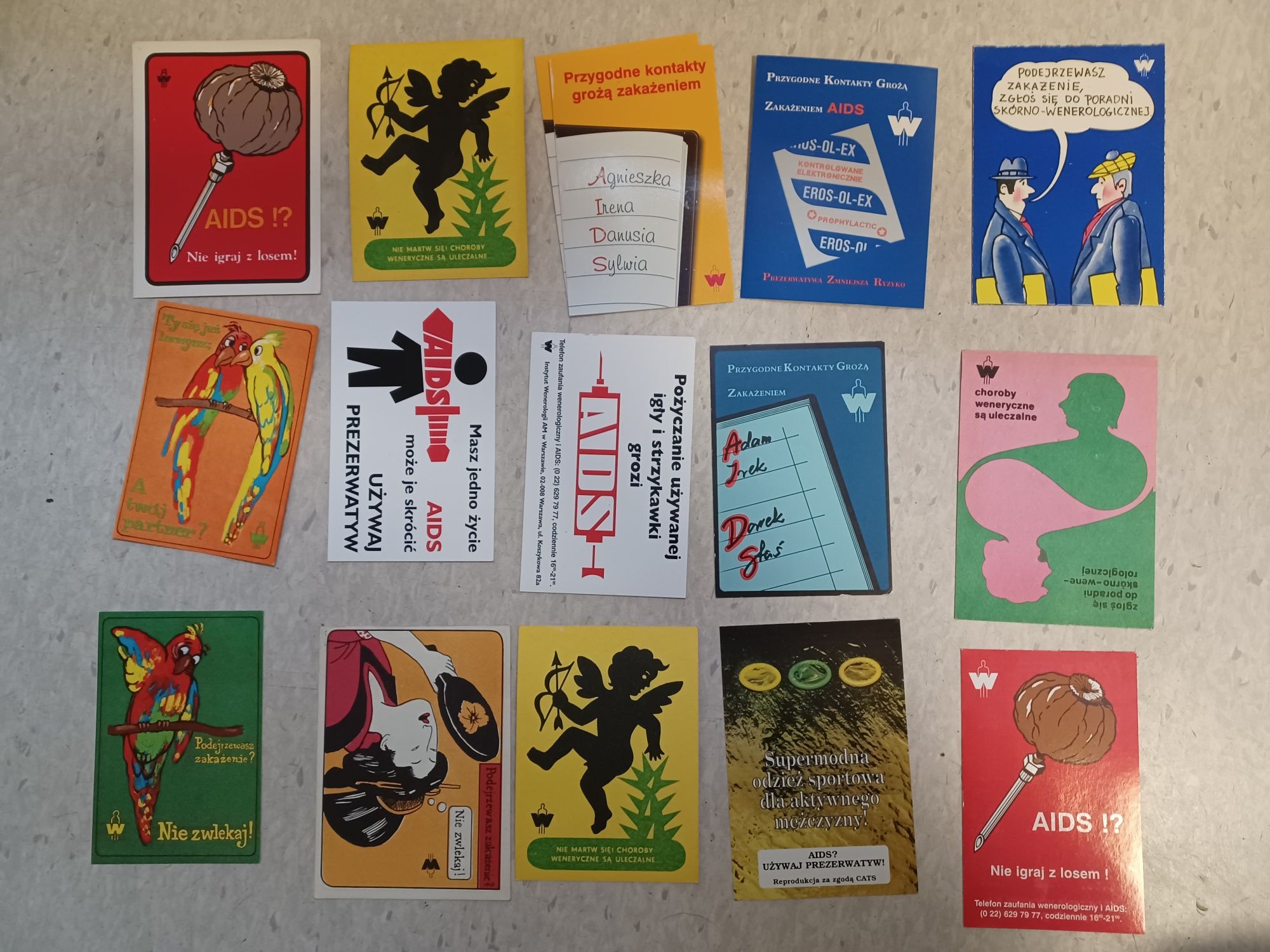 Stare materiały promocji zdrowia AIDS Choroby weneryczne lata 80 90