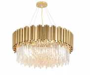 Żyrandol Royal Glow złoty nowoczesny kreatywny 60 cm E14 KRYSZTAŁY