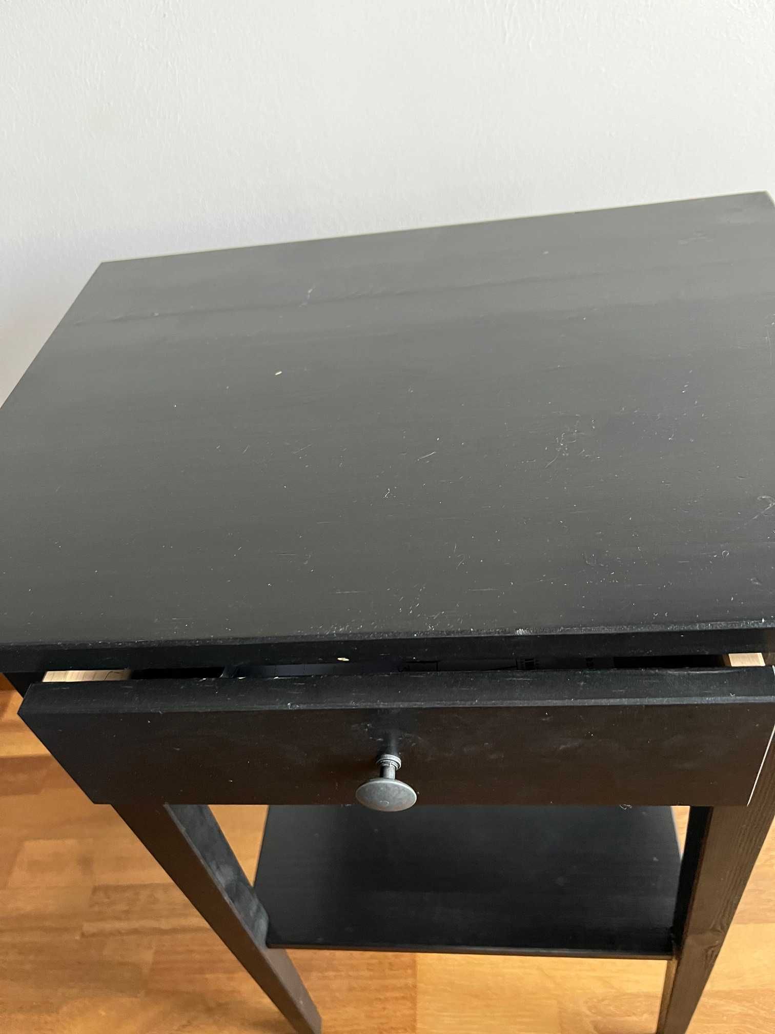 Stolik nocny  HEMNES  IKEA czarnobrązowy