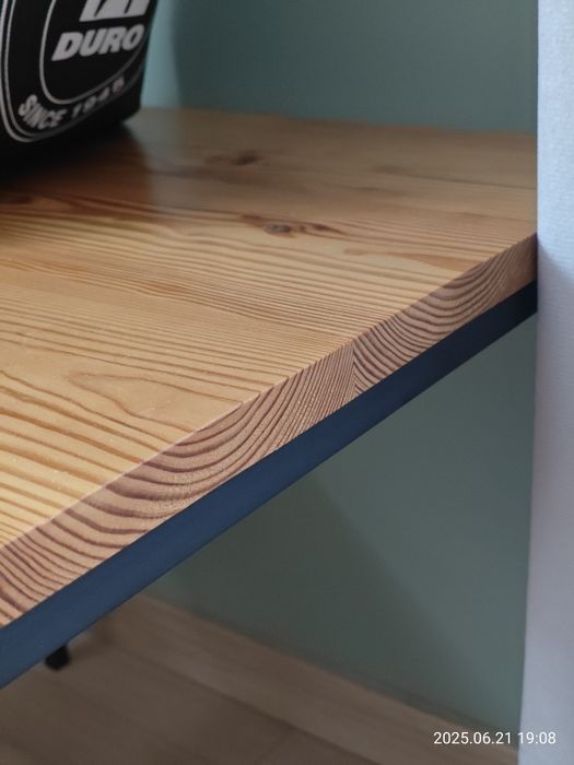 Stolik kawowy loft z półką drewniane blaty solidny