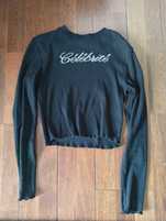 czarna bluzka z długim rękawem krótka H&M 146/152 10/12 lat