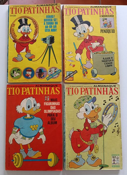 Raros 8 Tio Patinhas anos 60 sec. passado com peqs. def. reparados