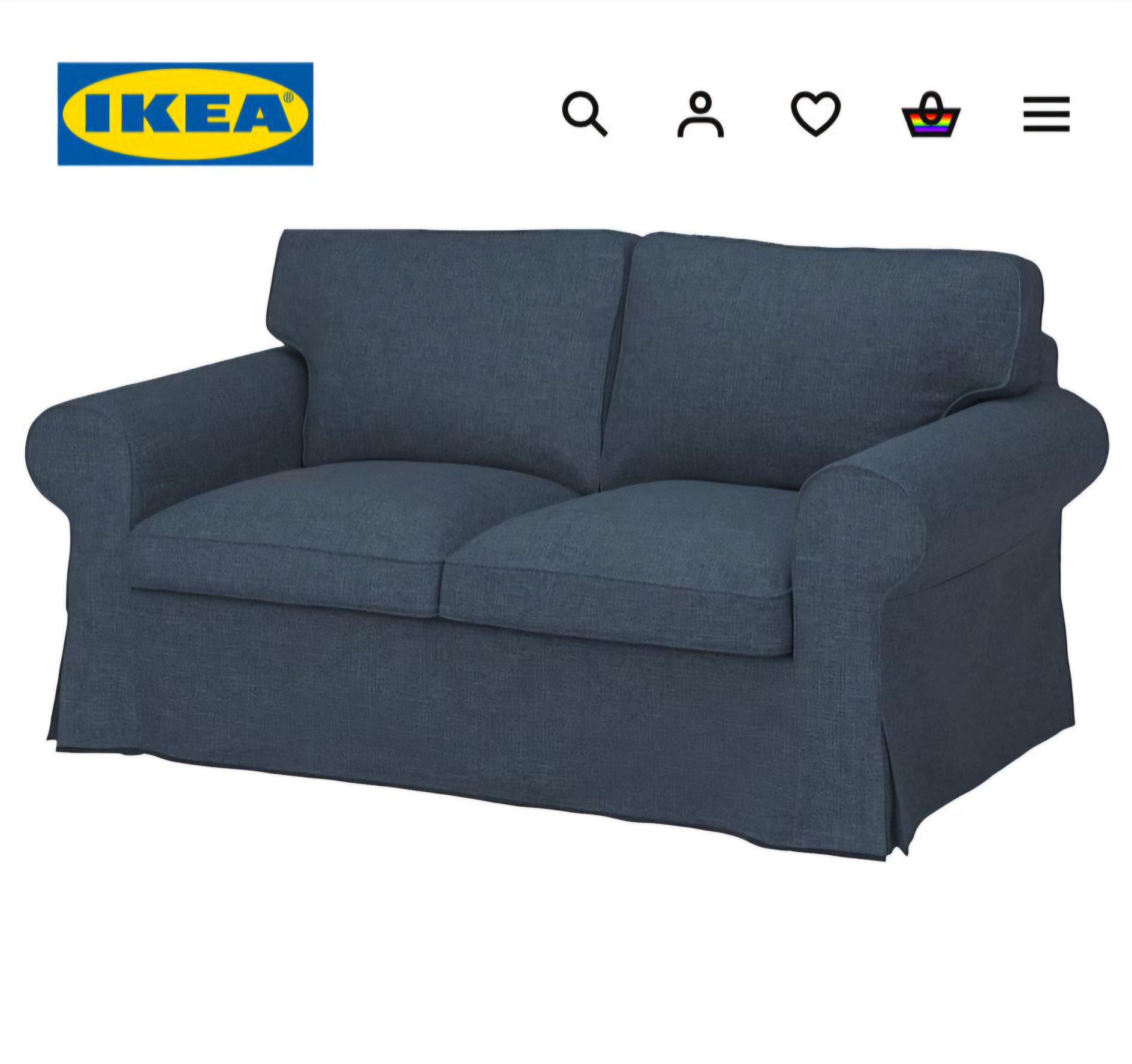 Sofa Ektorp 2 lugares azul