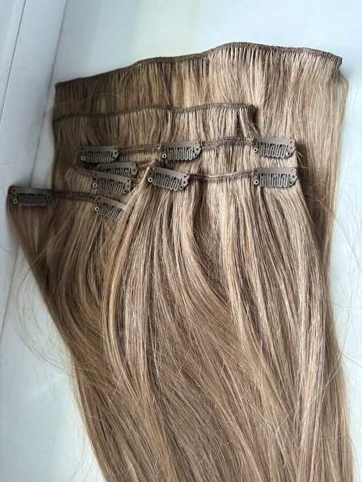 Wlisy naturalne 7 tasm naturalny ciemny blond