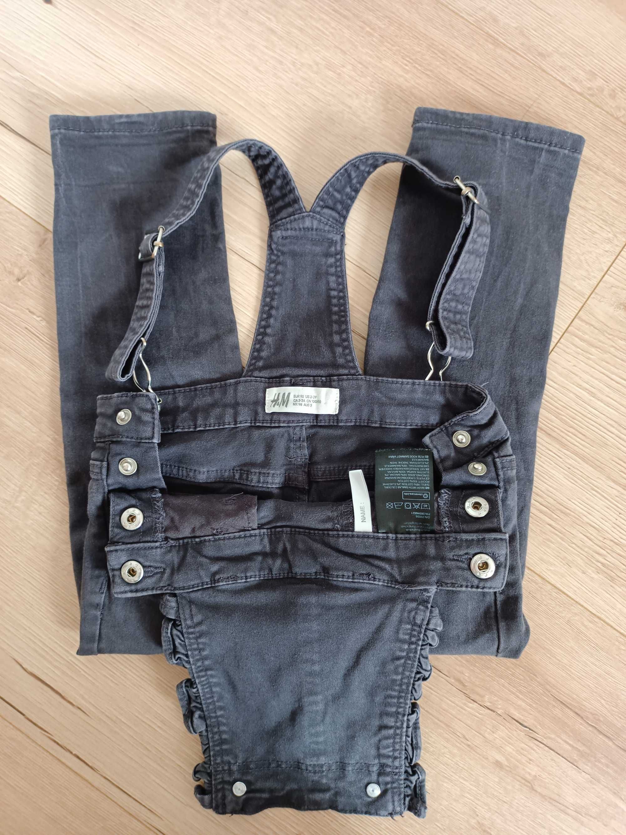 Ogrodniczki jeansowe H&M rozmiar 98