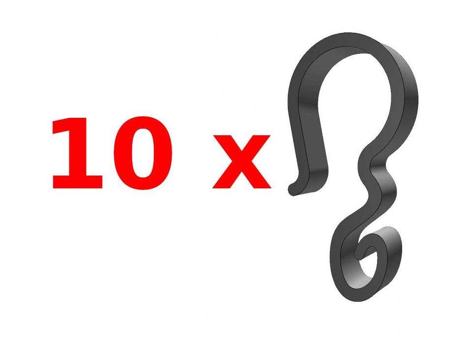 10 x haczyki NA RYNNĘ 20-22mm wieszaki do lampek świątecznych