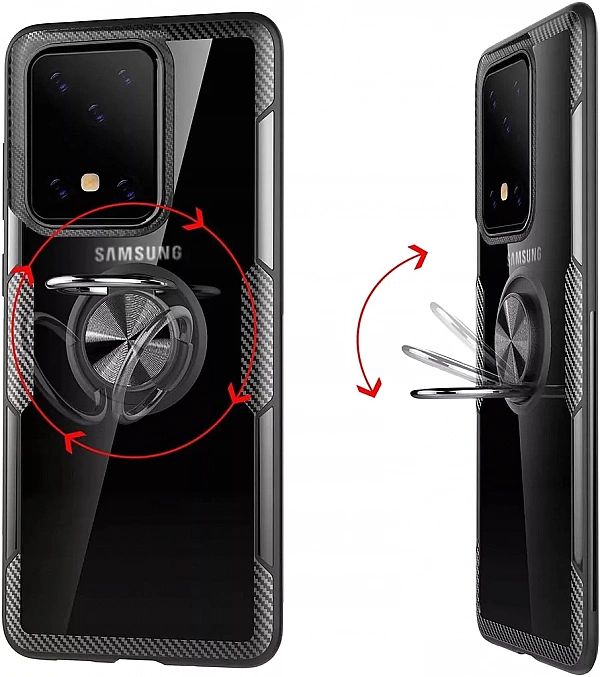 Etui Pancerne + Ring do Samsung S20 Ultra czarny