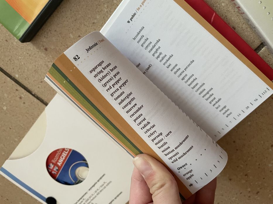 Zestaw język angielski kurs ćwiczenia rozmówki do nauki fiszki A2 B1