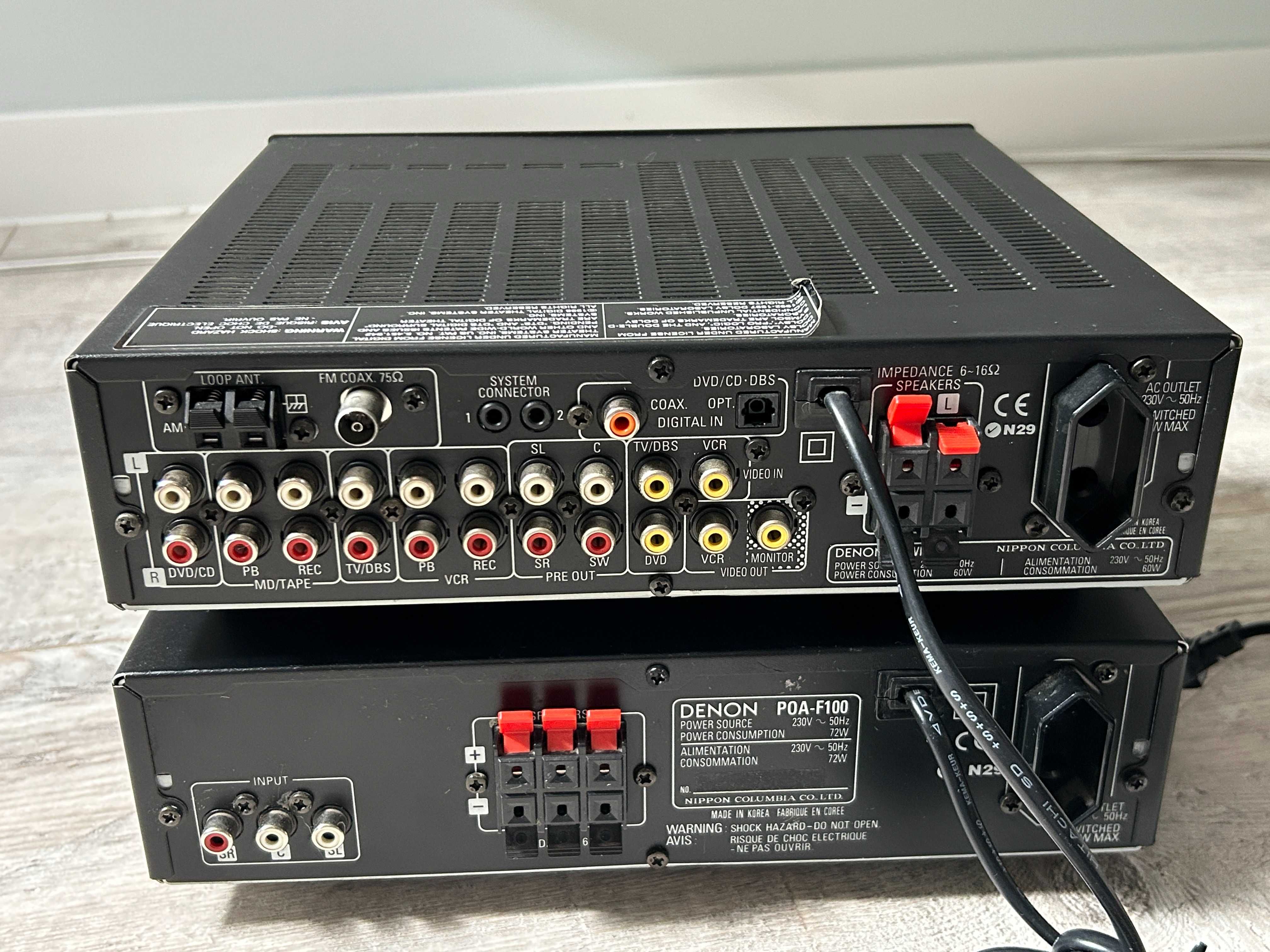 Amplituner Denon 5.1 F100: AVR-F100 + POA-F100 + pilot