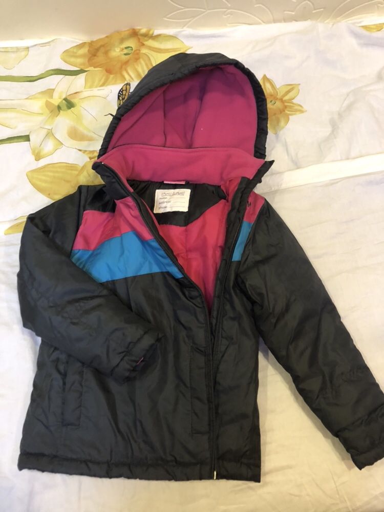Куртка осень-зима девочке можно унисекс 116-128 см