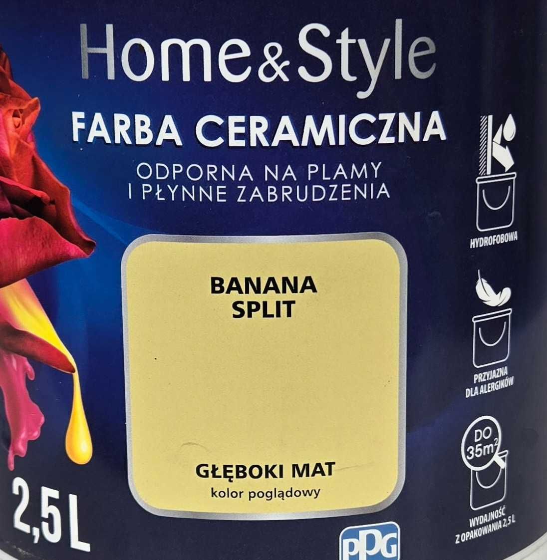 Farba Dekoral Home & Style CERAMICZNA 2,5L kolor Banana Split